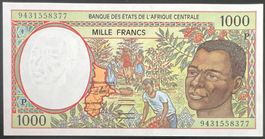République Centre Africaine Chad 1000 Francs 94 non circ/unz