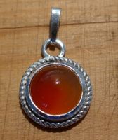 Carneol Anhänger in Silber / Handgemacht