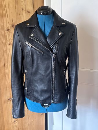 Veste style Perfecto en cuir d'agneau