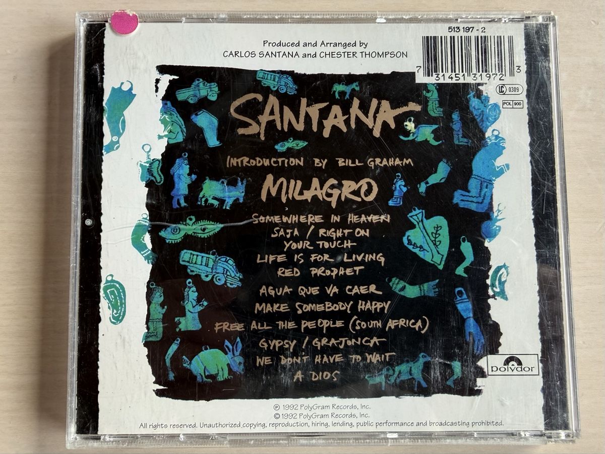 CDs: Santana - Milagro CD Album – Gebraucht aus Oberried Brienz von Chyara 1