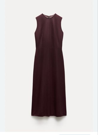 Robe Zara en laine bordeaux – Taille S 