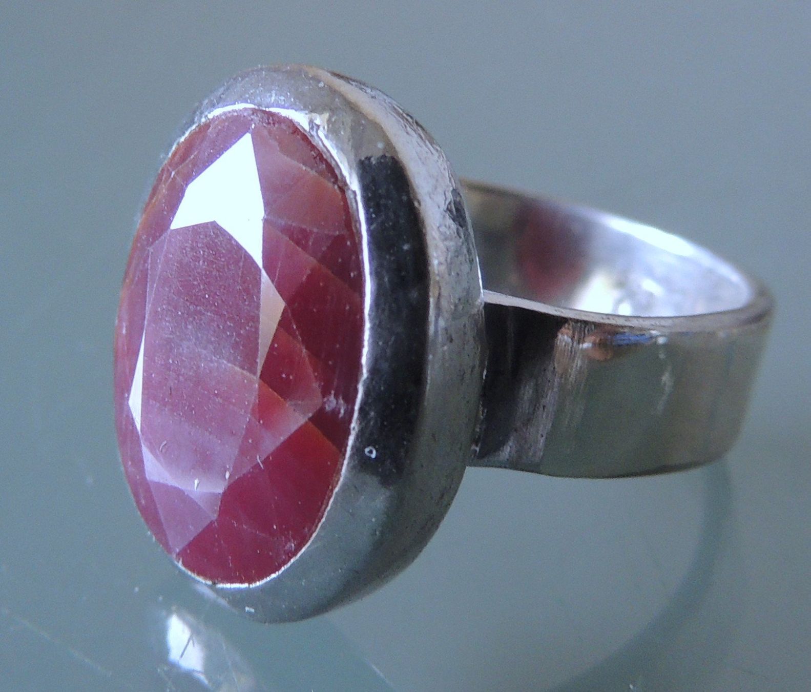Anelli: Rubin Silber 925 Fingerring Gr. 52 – Usato da Waldenburg venduto da schaller707 1