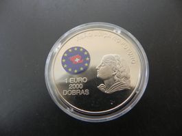 São Tomé e Principe 2000 Dobras 1 Euro 1997 Visão Súica