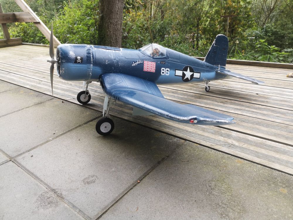 RC Motor Flugzeug Corsair F4U Styro 120cm Einziehfahrwerk (Gebraucht ...