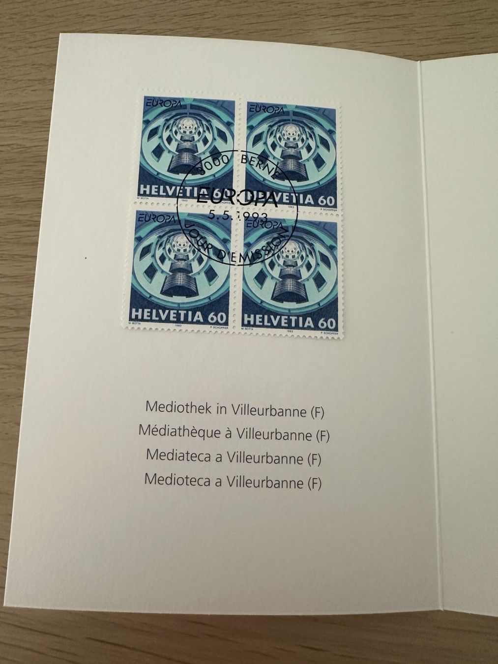 Tutti i francobolli: Briefmarken "Europa 1993" – Usato da Urdorf venduto da Erika666 1