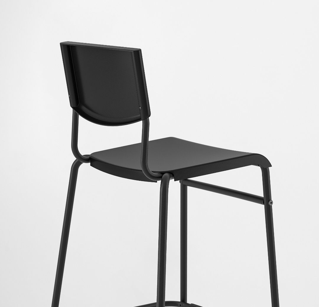 Ikea Seggioloni: Minimalist 2 Black Metal Bar Stool - Modern Kitchen Seating – Nuovo (secondo la descrizione) da Lausanne venduto da lmq_fsb5 2