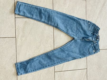 Kinder Jeans Hose blau von Eleyson verstellbarer Bund 116
