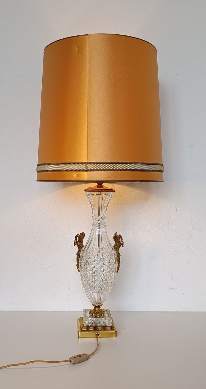 Baccarat Lampade: Antike Baccarat Glas Lampe mit Messingdetails – Usato da Herisau venduto da Tosam_WinWin 3