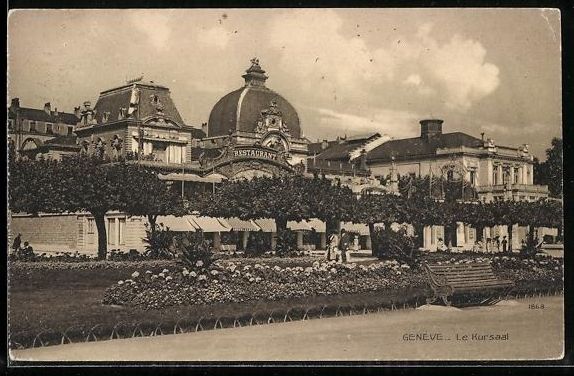 Ansichtskarten: AK Genève, Le Kursaal, 1916 – Gebraucht aus Berlin von bartko-reher