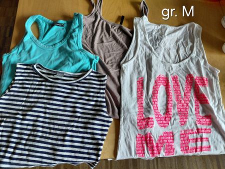 4 trägerlose T-Shirts gr. M