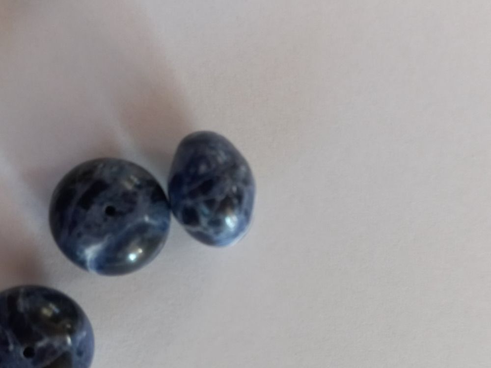 Pietre preziose: 6 Stk. Sodalith Steine D:14mm Breit ca.9mm – Nuovo e nell'imballaggio originale da Winistorf venduto da acreativ2 1