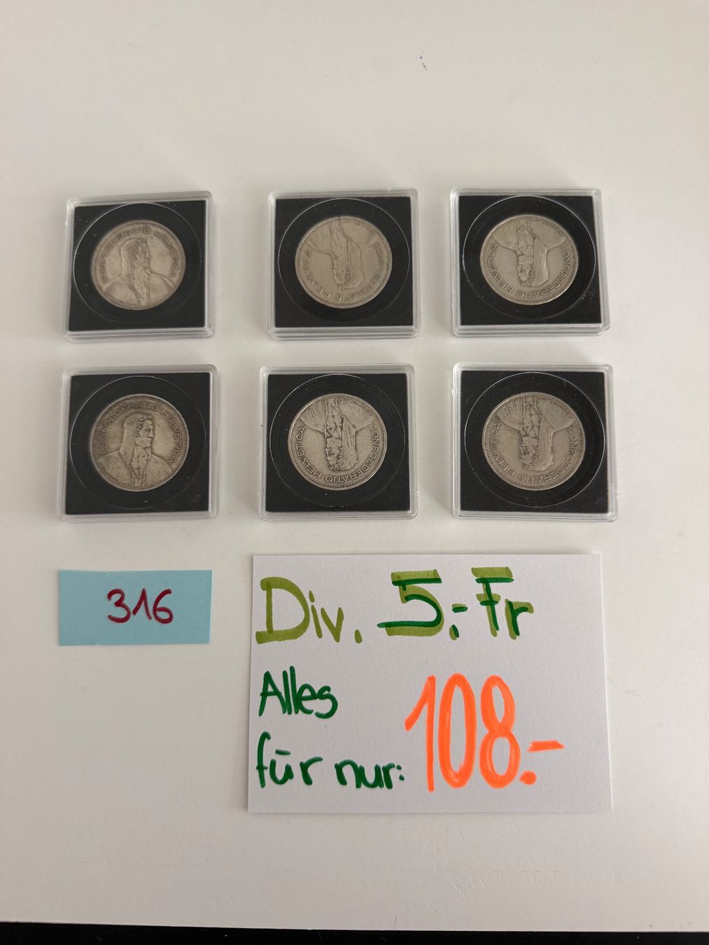 Alle Münzen: Div. 5.- Fr. – Gebraucht aus Engi von kasi09 1