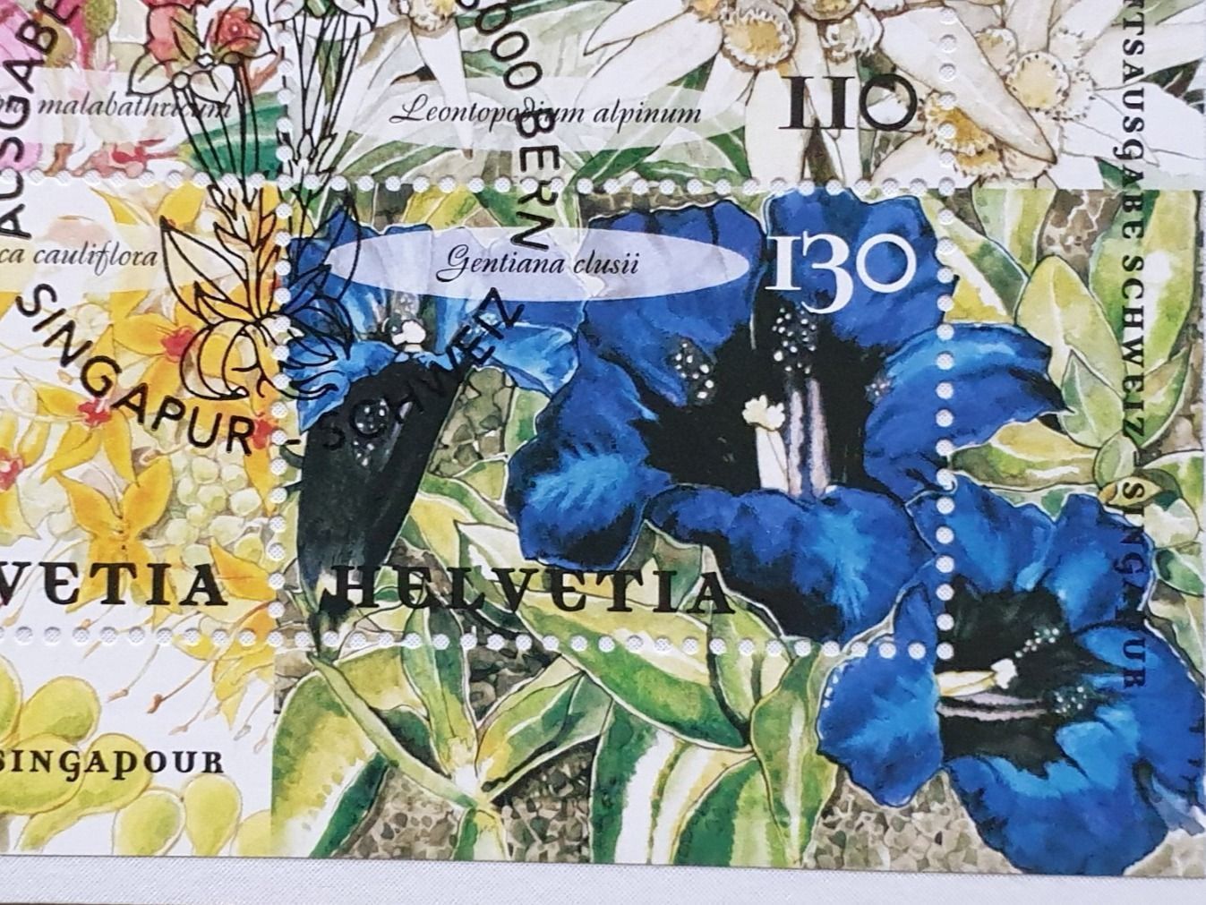 Tutti i francobolli: (645) Singapur-Schweiz (Blumen) – Usato da Schwarzhäusern venduto da Inot3 1