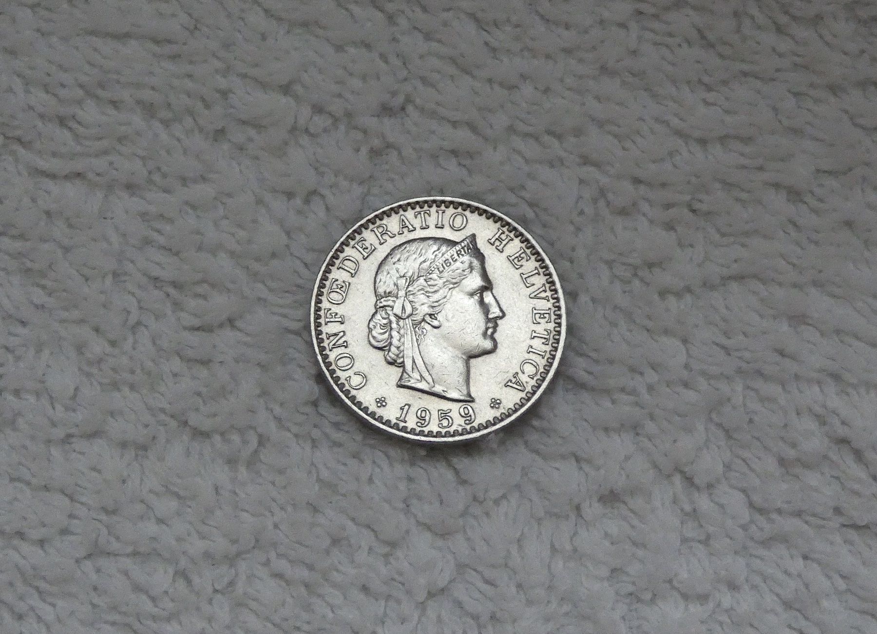 Tutti le monete: 20 centimes/rappen 1959 – Usato da Nyon venduto da Ilmi09