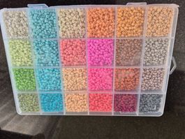 Rocailles Perlen, 24 versch. Farben