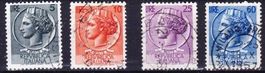 4 timbres ITALIE  1955 Obl.
