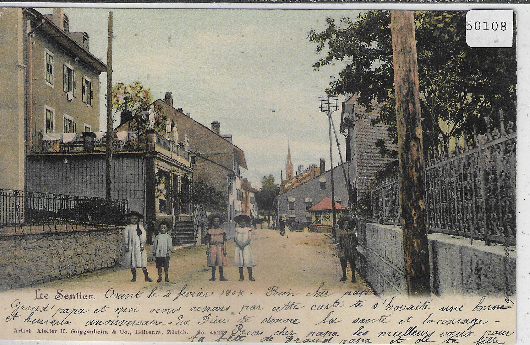 Cartes postales: Le Sentier - animee - Litho – D'occasion à Ettingen par Kartenplanet