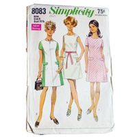 Schnittmuster XXS Shiftkleid SIMPLICITY 8083 VINTAGE 1970s