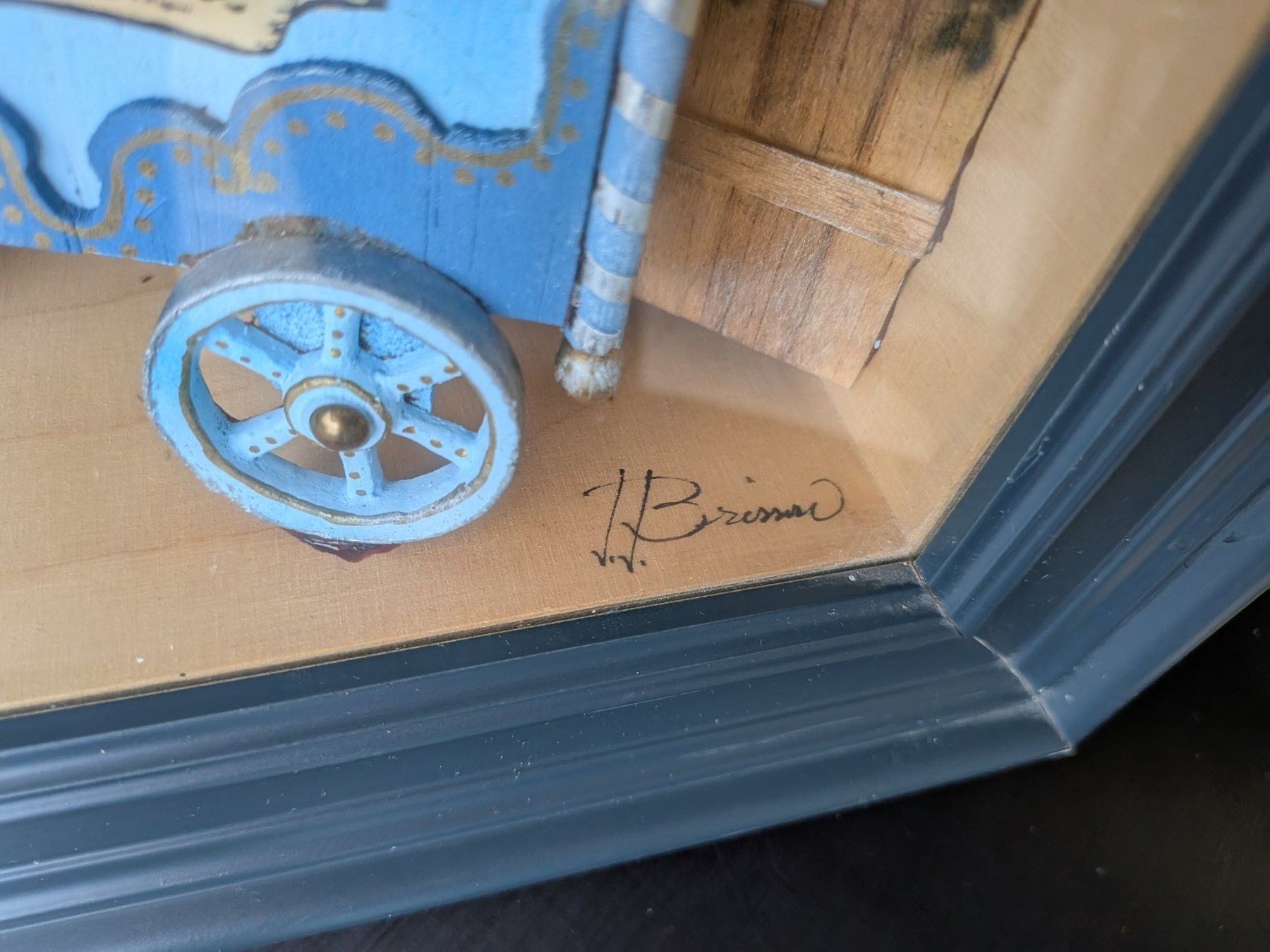 Gemälde: Recto Verso Miniatures J.J. Brisson mit Drehorgel – Gebraucht aus Emmen von magelan 4
