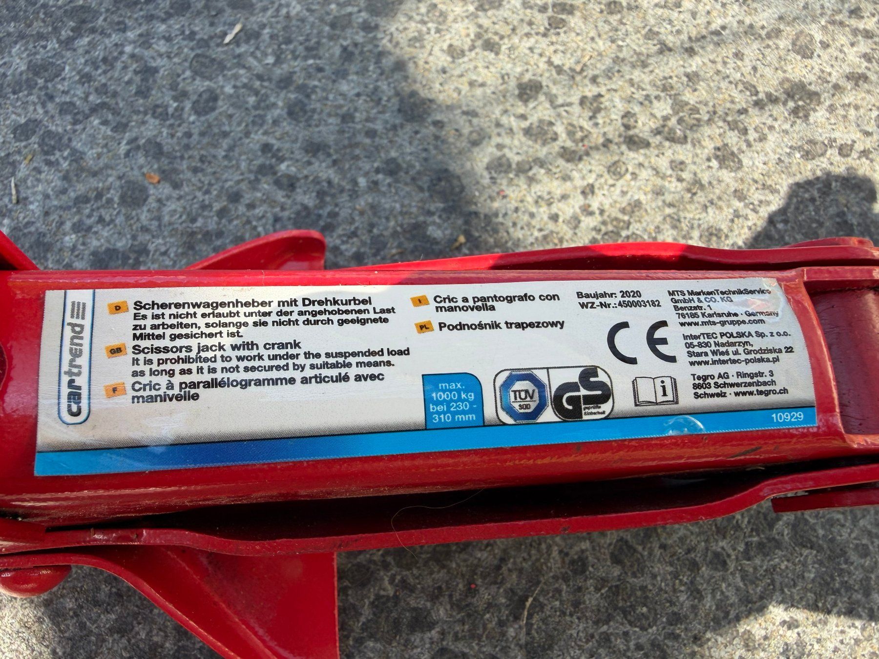 Tous les outils: Scherenwagenheber 1t – D'occasion à Dietikon par Katrin29 1