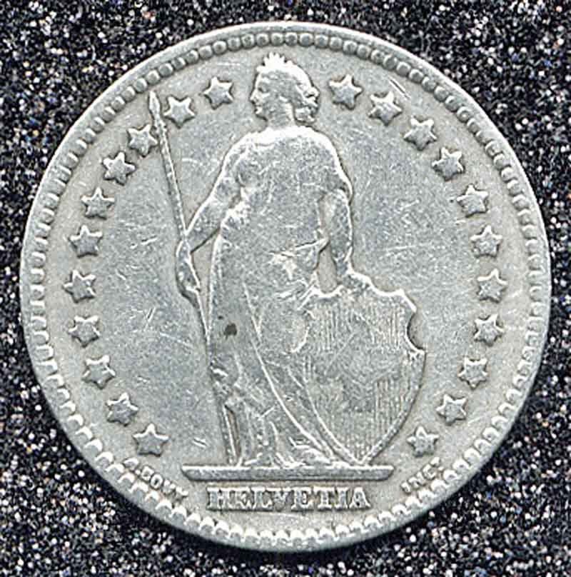 Alle Münzen: Münze CH Silber "1894 A" – Gebraucht aus Zug von urzeit 1