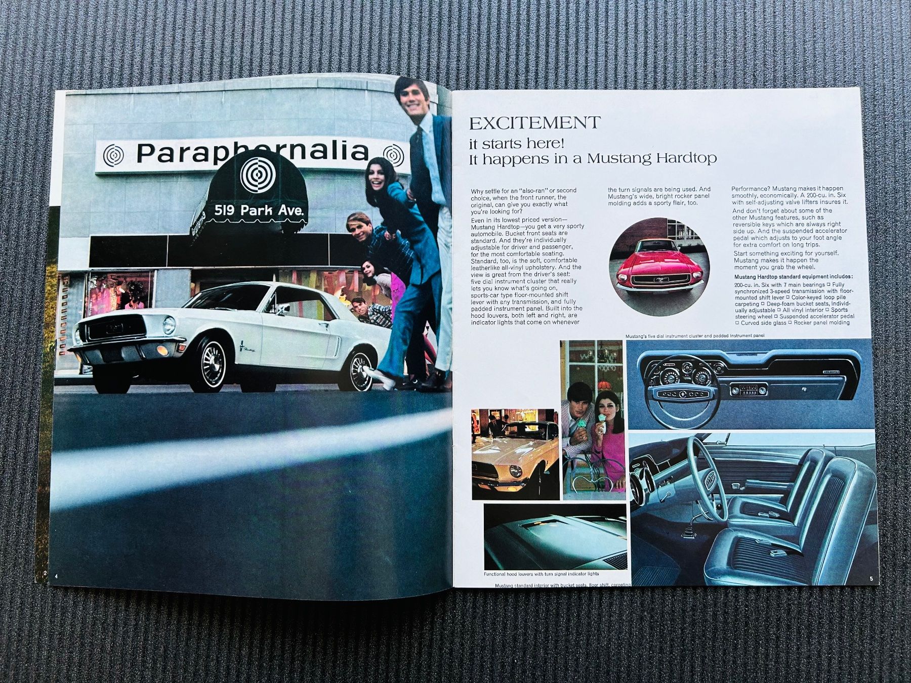 Ford Documenti: Ford Mustang Original Brochure 1968 – Usato da Herrliberg venduto da surfcafe 3