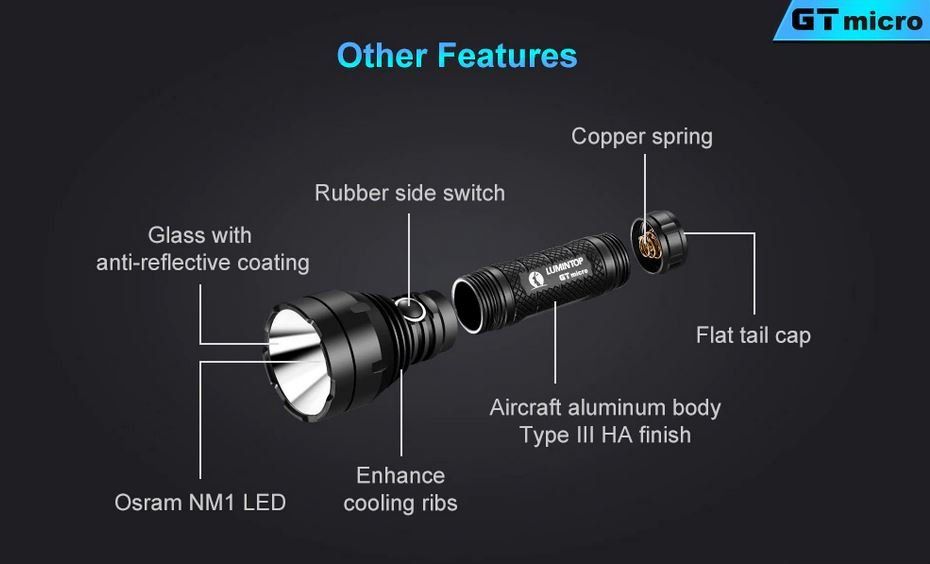 Lampes: Lumintop GT Micro XPL-HI Version mit 1000 Lumen – Neuf avec emballage d'origine à Arbon par Helmuth 1