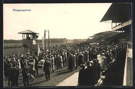 Hoppegarten, Rennbahn, Publikum, Gebäud