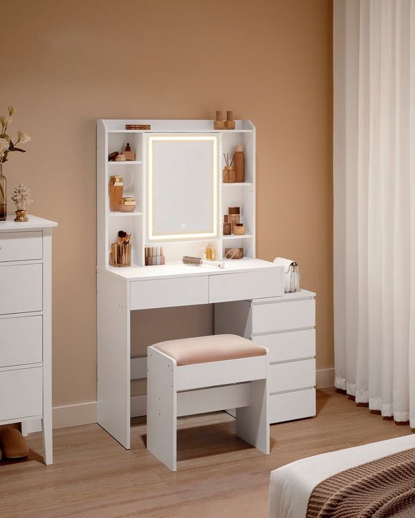 Tavoli da trucco: Schminktisch mit LED-Beleuchtung einstellbare Helligkeit MIA – Nuovo e nell'imballaggio originale da Lachen SZ venduto da MAMORU-MOEBEL 1