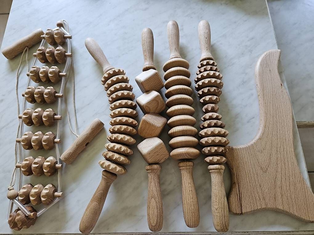 Dispositivi per massaggi: Ensemble de massages en bois – Usato da Massongex venduto da noyane 3