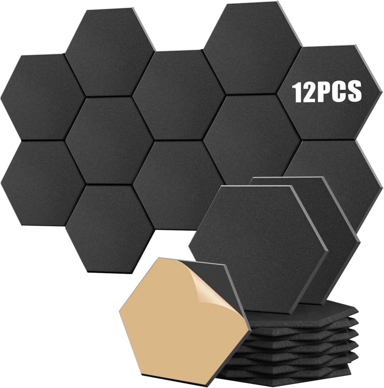 Sonstige Baumaterialien: 12 Stück Selbstklebende Hexagon Akustikplatten – Neu und originalverpackt aus Geneve von Titi2008