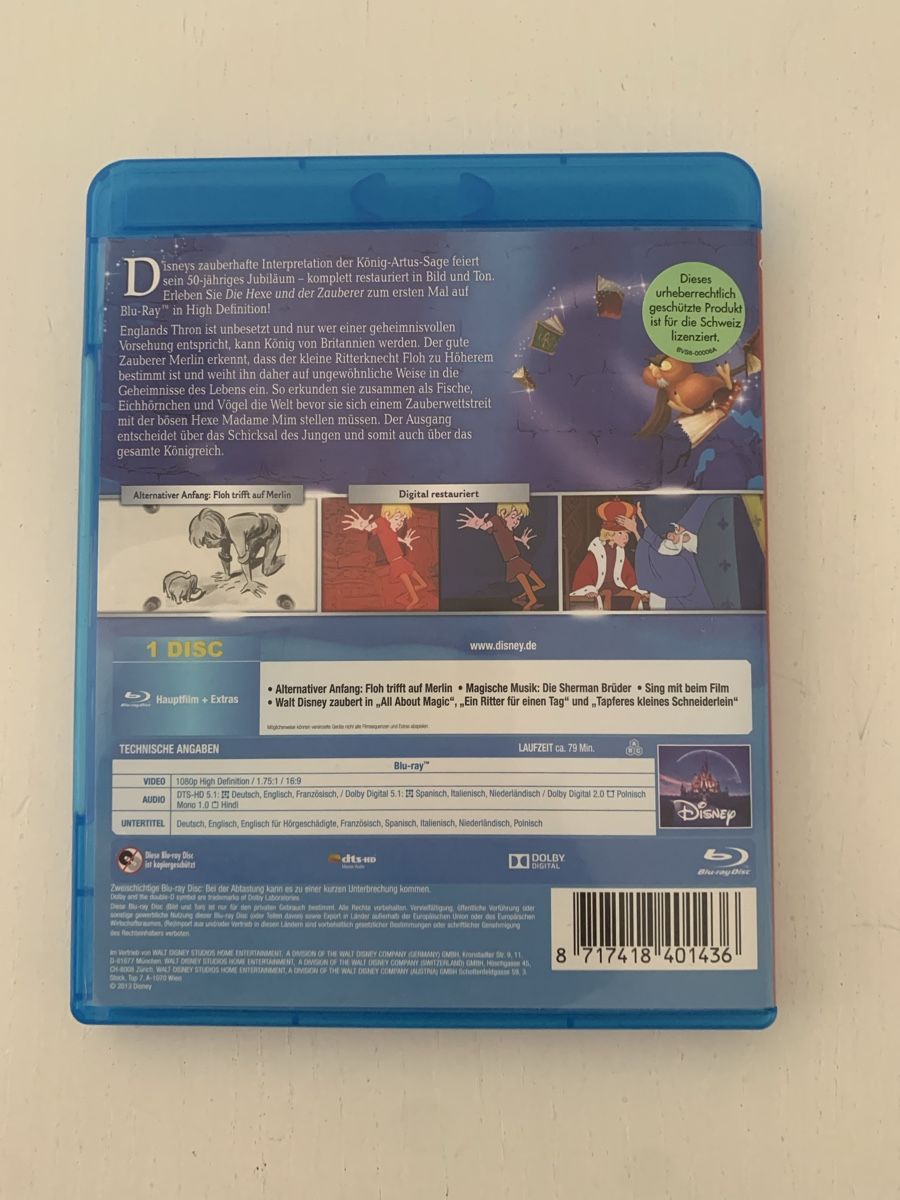Tutti i DVDs: Sword in the Stone / Hexe und der Zauberer - Blu-ray – Usato da Zürich venduto da createdindust 1