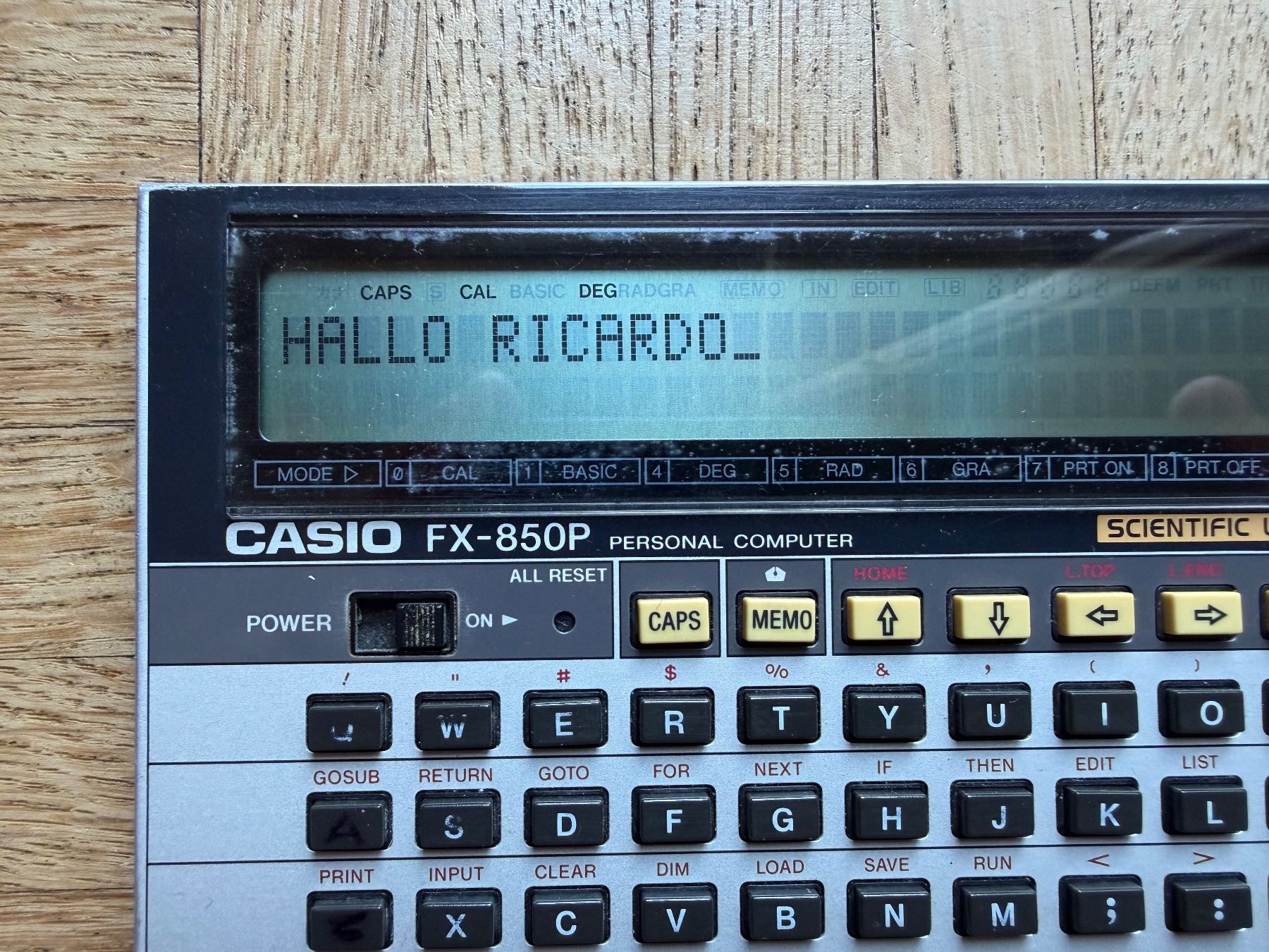 Casio Calcolatrici tascabili: CASIO FX-850P Personal Computer – Usato da Adliswil venduto da synchrot 1