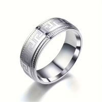 stilvoller Ring aus Titan-Edelstahl