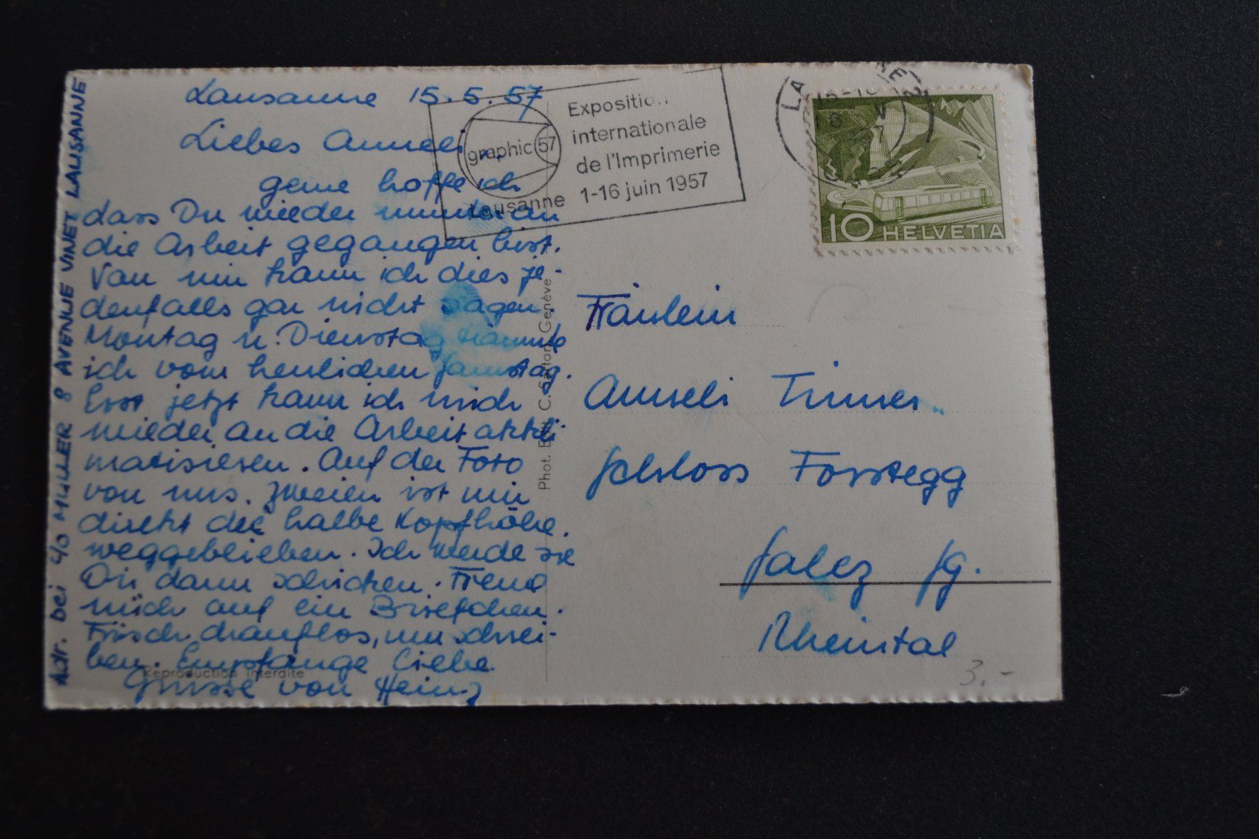 Cartoline postali: AK Lausanne VD – Usato da Beinwil am See venduto da kajak55 1