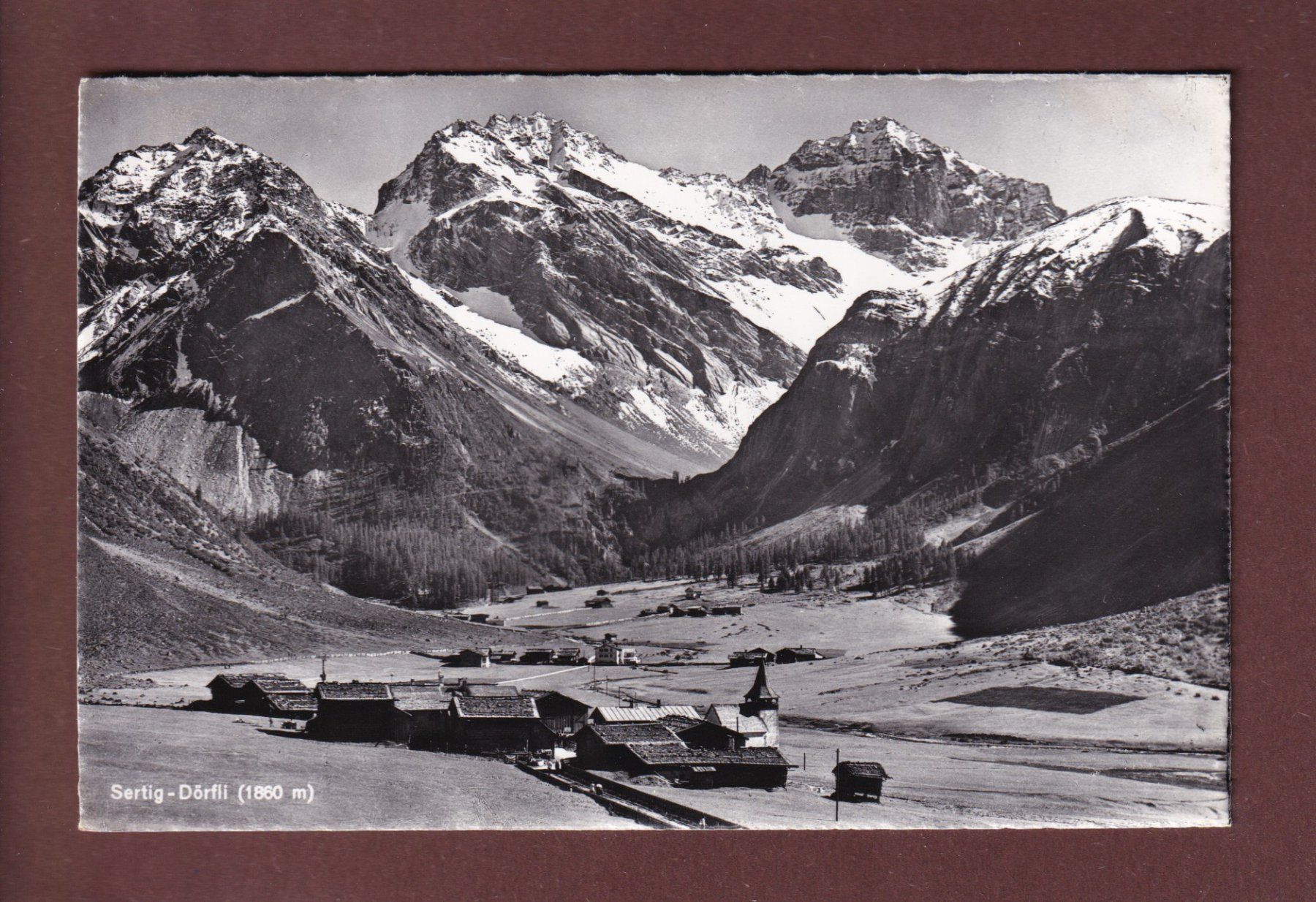 Cartoline postali: Davos - SERTIG-DÖRFLI - 1964 – Usato da Pully venduto da nicecards