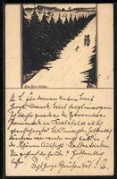 Handgemalt: Bünde, Seufzer-Allee mit sp