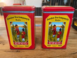 2 x alte Blechdosen London Tea Company Basel