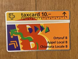 Taxcard 10.- Ortsruf B Sammlerkarte PTT