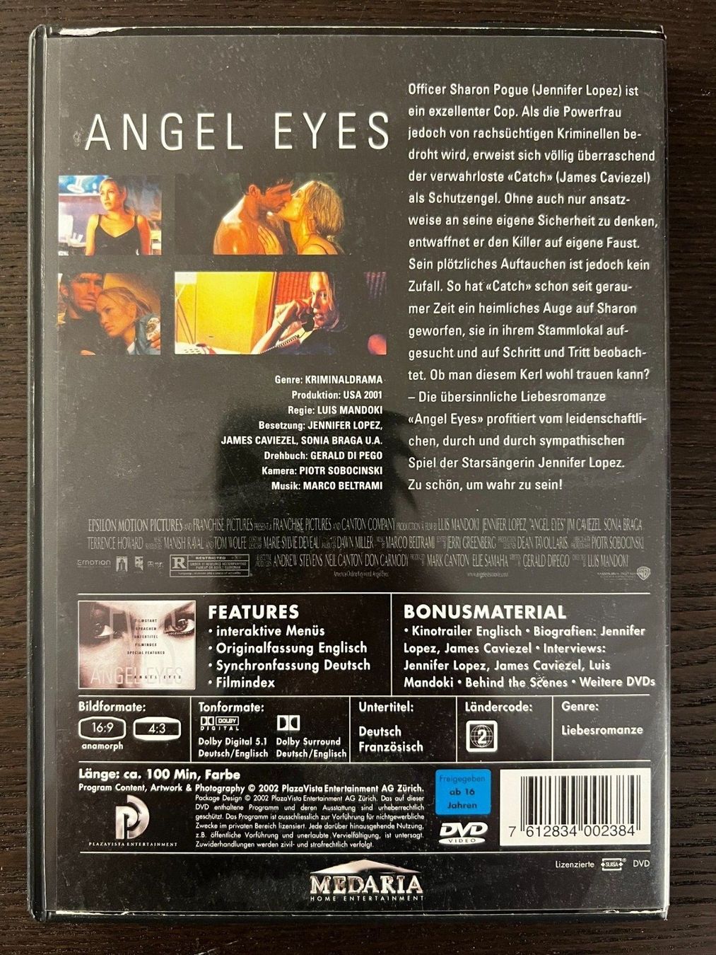 Tutti i DVDs: Angel Eyes – Usato da Zürich venduto da FilmFreunde 1