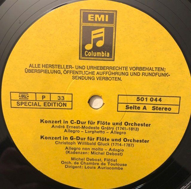 Dischi in vinile: Devienne / Grétry / Gluck - Flötenkonzerte (LP, Debost) – Usato da Grüningen venduto da azulamarillo_vinyl 2
