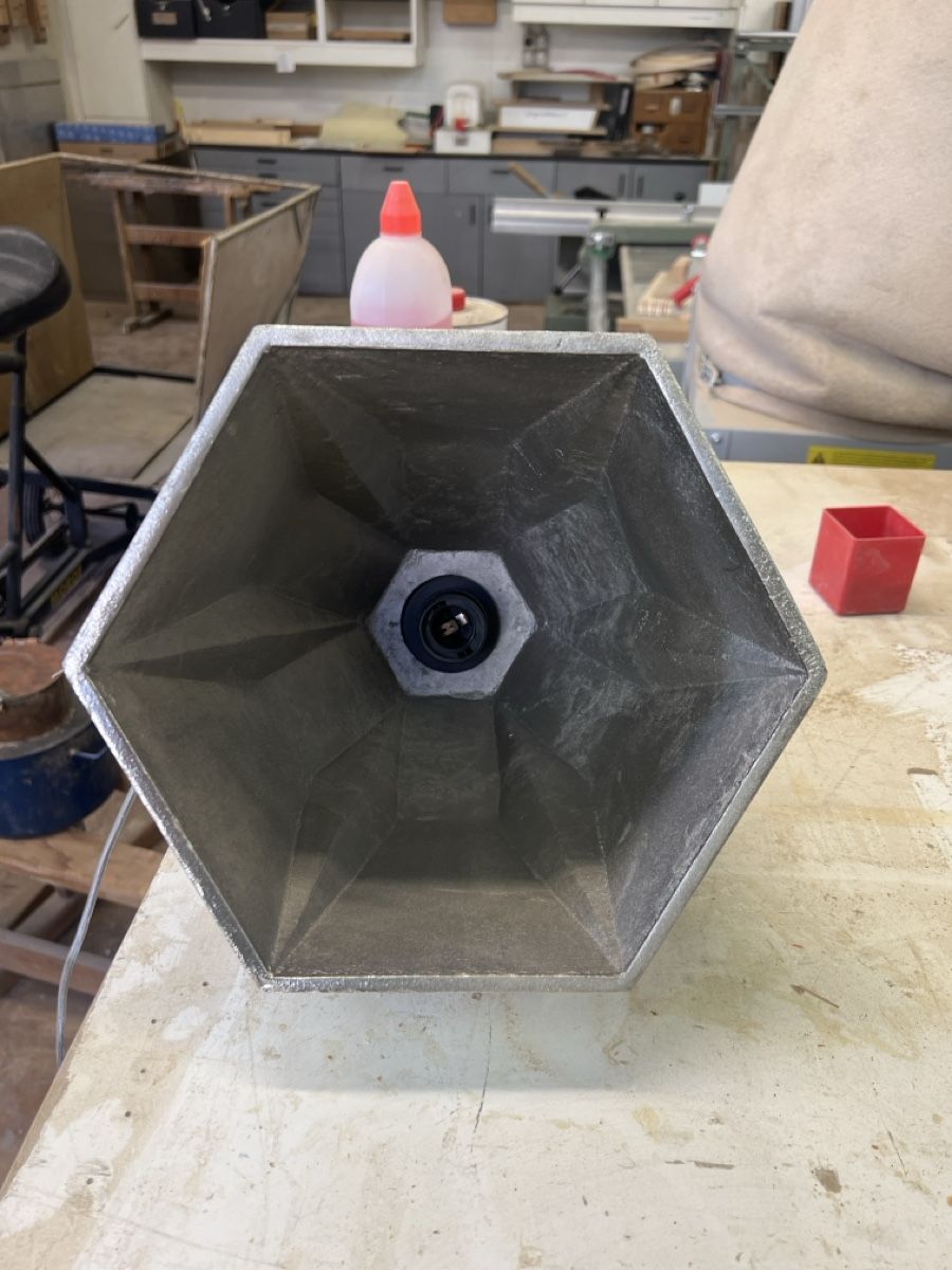 Lampade: Seltener Hexagon Lampe Behang,  – Usato da Zürich venduto da gregoryclan 1