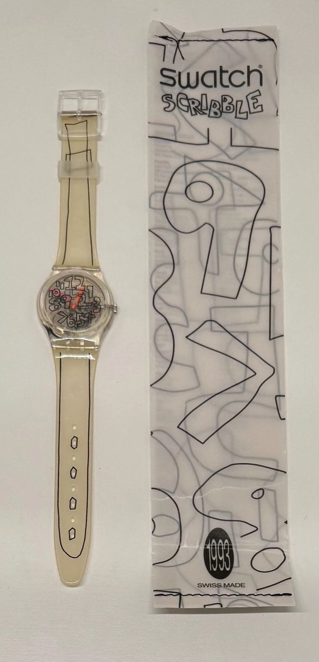 Swatch Orologi: SWATCH Special 1993 "Scribble" Ref. GZ124. new + 1x new batt – Nuovo (secondo la descrizione) da Minusio venduto da graziano11 3