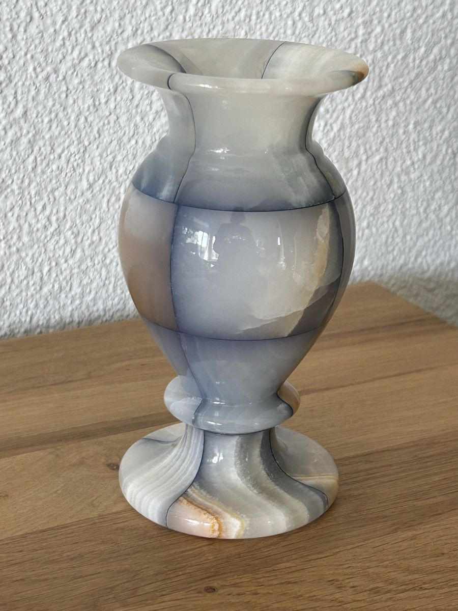 Vasi & Recipienti: Vintage Onyx Patchwork Vase Blau Perfekt! – Usato da Wettingen venduto da Mmccl 9