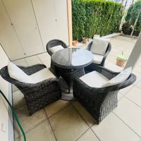 4er-Sitzgruppe Rattan Möbel
