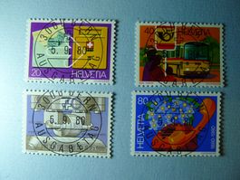 1980 Sonderpostmarken PTT 645-648 ET Vollstempel