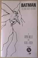 BATMAN THE DARK KNIGHT RETURNS #1 WIP Treasury Edition 2026