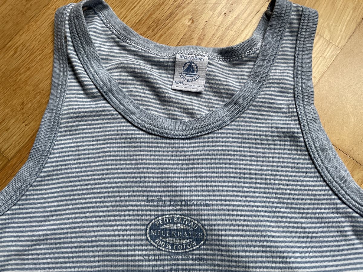 Petit Bateau Unterwäsche: Petit Bateau Unterhemd gestreift, Grösse 138 – Gebraucht aus Bern von brup 1