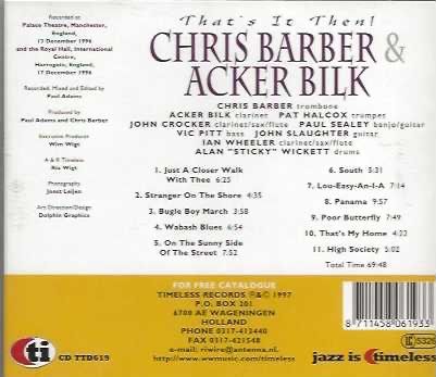 CD: CHRIS BARBER & ACKER BILK - that's it then – Usato da Stansstad venduto da mojowo 1