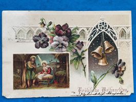 AK Postkarte Kitsch Weihnachten gelaufen Wien